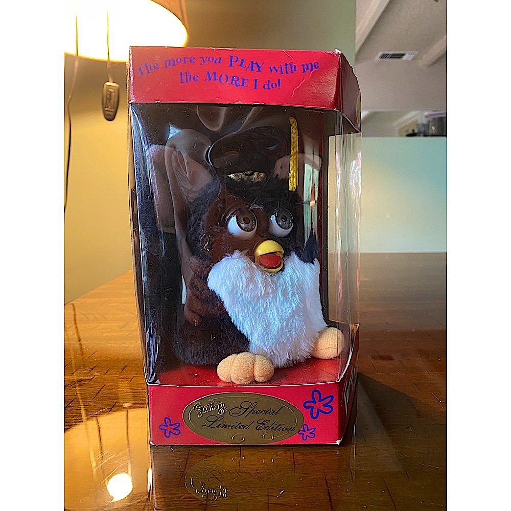 Original Unopened 1999 Graduation Furby / Limited Edition / Rare MISPRINT Box